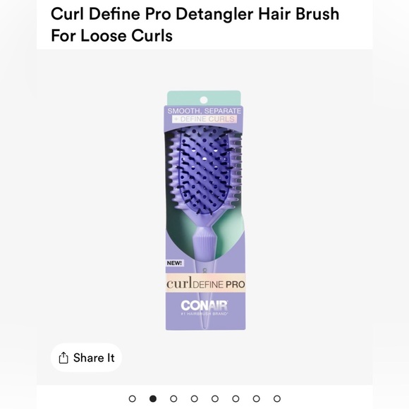 NWT - Conair Curl Define Pro Detangler Hair Brush (Large) - Picture 8 of 8